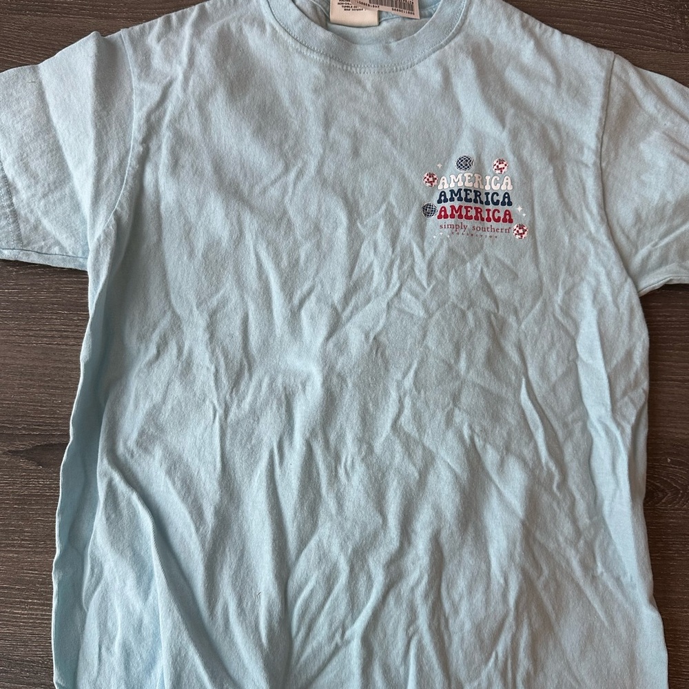 Simply Southern Shirt Short Sleeves born to sparkle nwt adult small